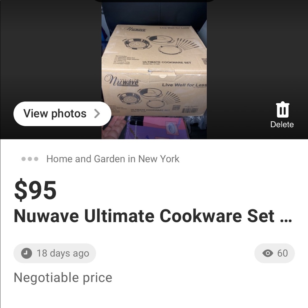 Nuwave ultimate cookware set: Fondue